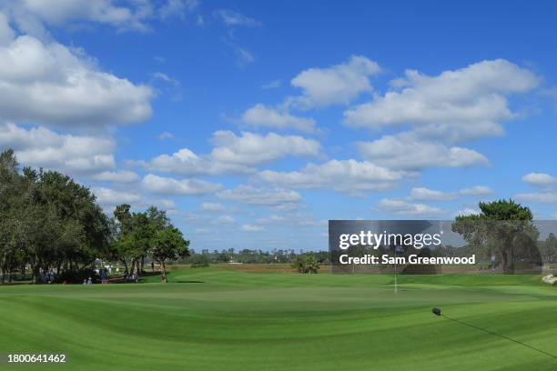 General view of the eighth green during the third round of The RSM Classic on the Seaside Course at Sea Island Resort on November 18, 2023 in St...