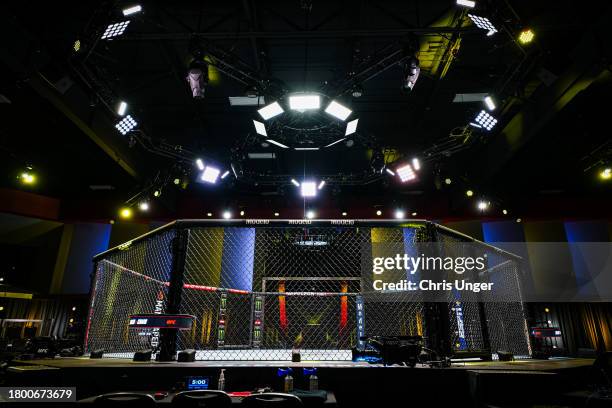 General view of the Octagon prior to the UFC Fight Night event at UFC APEX on November 18, 2023 in Las Vegas, Nevada.