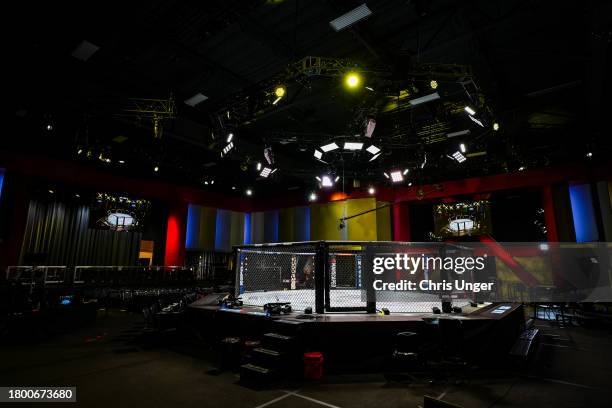 General view of the Octagon prior to the UFC Fight Night event at UFC APEX on November 18, 2023 in Las Vegas, Nevada.