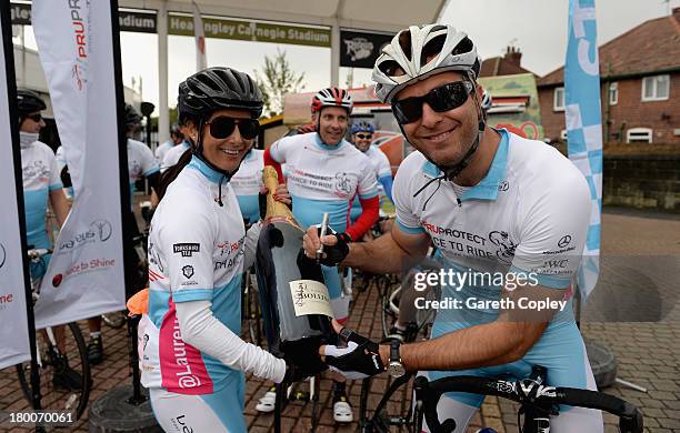 Laureus Academy Ambassador Michael Vaughan during the PruProtect Chance to Ride. Vaughan is leading a host of stars and fundraisers on the event,...