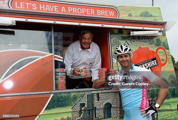 Laureus Academy Ambassador Michael Vaughan during the PruProtect Chance to Ride. Vaughan is leading a host of stars and fundraisers on the event,...