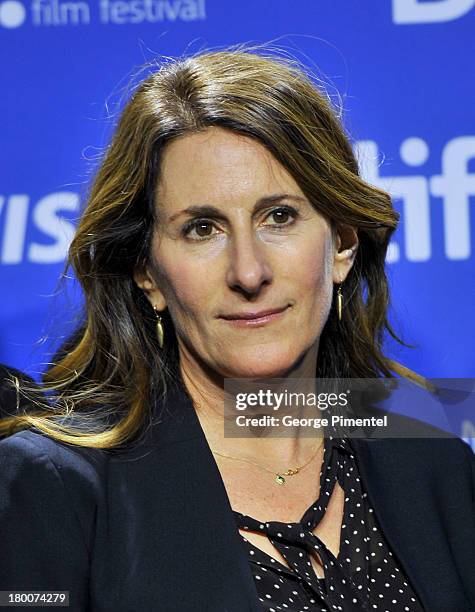 Director Nicole Holofcener speaks at the 'Enough Said' Press Conference during the 2013 Toronto International Film Festival at TIFF Bell Lightbox on...