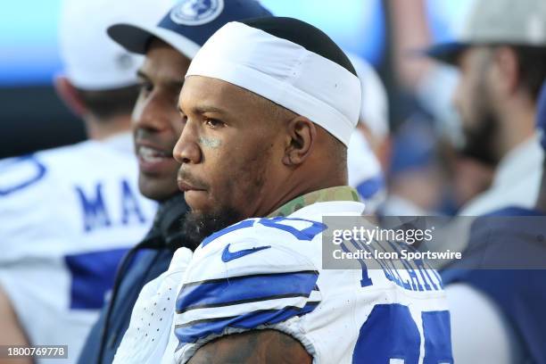 Dallas Cowboys running back Tony Pollard during an NFL football game between the Dallas Cowboys and the Carolina Panthers on November 19, 2023 at...