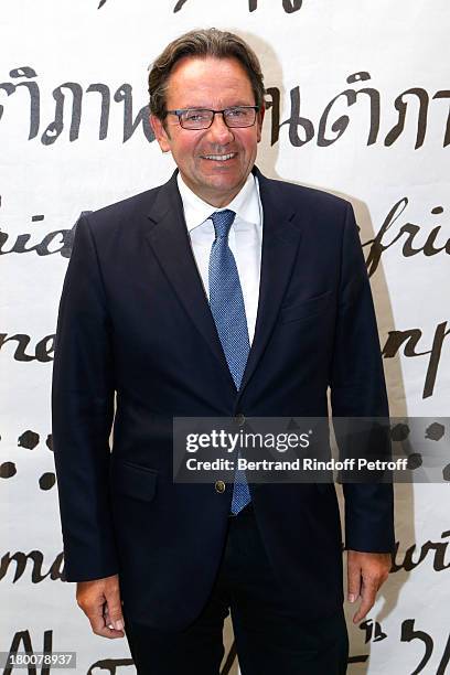 Politician Frederic Lefebvre attend Marek Halter's Rosh Hashanah celebration for the 5774 Jewish new year at his home on September 8, 2013 in Paris,...