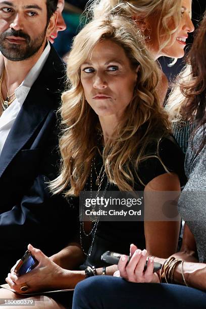 Musician Sheryl Crow attends the Diane Von Furstenberg fashion show during Mercedes-Benz Fashion Week Spring 2014 at The Theatre at Lincoln Center on...