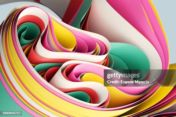 dynamic softness in motion. vibrant 3d softness wave shapes. flying abstract twisted ribbons - ripples stock pictures, royalty-free photos & images