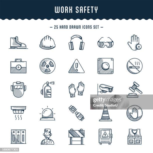 work safety - house rules stock illustrations