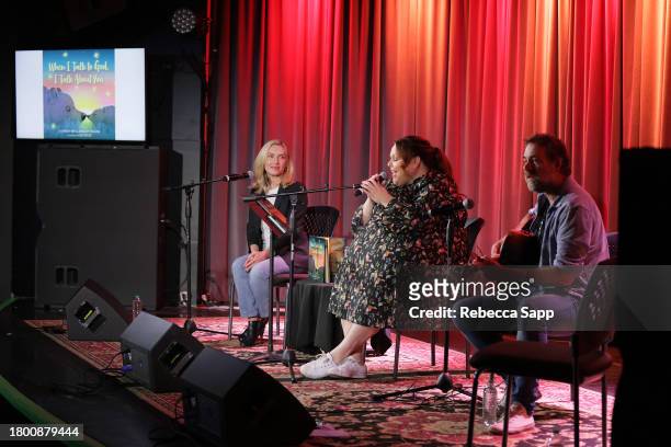 Dana Purdue, Chrissy Metz, and Phil Barton perform at Family Time with Chrissy Metz at The GRAMMY Museum on November 18, 2023 in Los Angeles,...