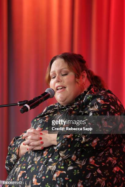 Chrissy Metz performs at Family Time with Chrissy Metz at The GRAMMY Museum on November 18, 2023 in Los Angeles, California.