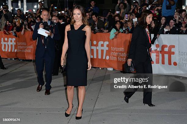 Actress Olivia Wilde attends the "Rush" premiere during the 2013 Toronto International Film Festival at Roy Thomson Hall on September 8, 2013 in...