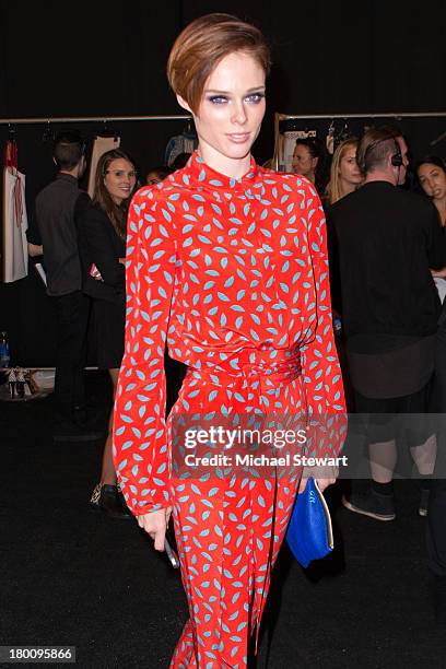 Model Coco Rocha attends the Diane Von Furstenberg show during Spring 2014 Mercedes-Benz Fashion Week at The Theatre at Lincoln Center on September...