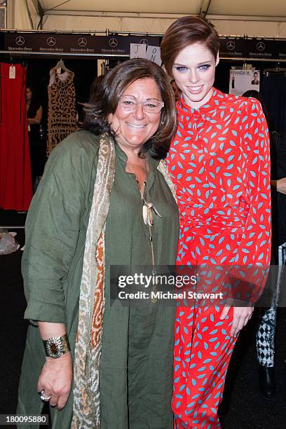 Fern Mallis and model Coco Rocha attend the Diane Von Furstenberg show during Spring 2014 Mercedes-Benz Fashion Week at The Theatre at Lincoln Center...