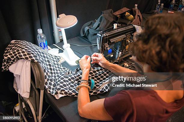 General view of atmosphere at the Diane Von Furstenberg show during Spring 2014 Mercedes-Benz Fashion Week at The Theatre at Lincoln Center on...