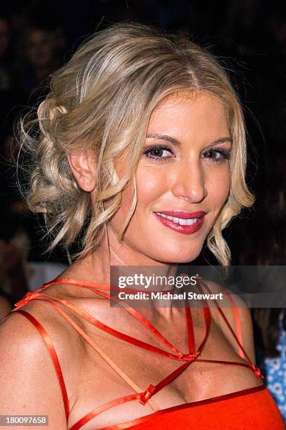 Actress Hofit Golan attends the Diane Von Furstenberg show during Spring 2014 Mercedes-Benz Fashion Week at The Theatre at Lincoln Center on...