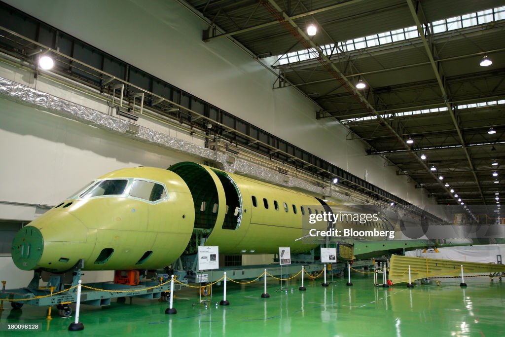 Mitsubishi Aircraft Shows Sub-assembly Components At its Plant