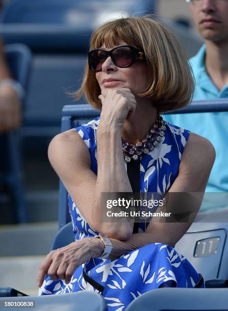 Anna Wintour attends the 2013 US Open at USTA Billie Jean King National Tennis Center on September 8, 2013 in New York City.