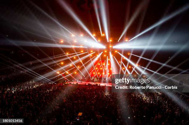 Luciano Ligabue performs at Palazzo dello Sport on November 18, 2023 in Rome, Italy.