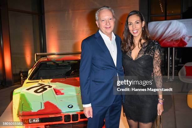 Moritz Freiherr von Crailsheim and Isabelle von Crailsheim during the PIN Party at Pinakothek der Moderne on November 18, 2023 in Munich, Germany.