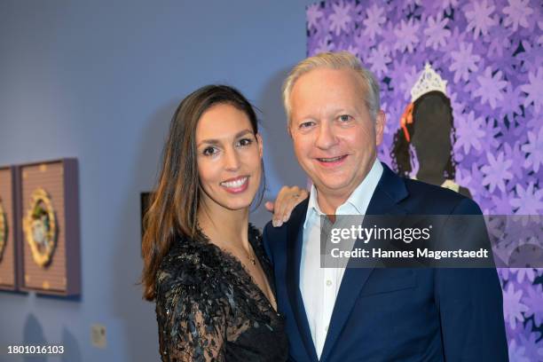 Moritz Freiherr von Crailsheim and Isabelle von Crailsheim during the PIN Party at Pinakothek der Moderne on November 18, 2023 in Munich, Germany.