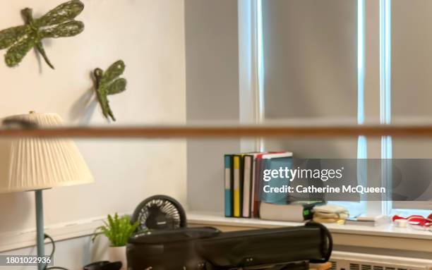 reflection in mirror of student’s dorm room - decorating dorm stock pictures, royalty-free photos & images