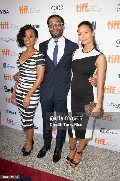 Anika Noni Rose, Chiwetel Ejiofor and Thandie Newton arrive at the 'Half Of A Yellow Sun' premiere during the 2013 Toronto International Film...