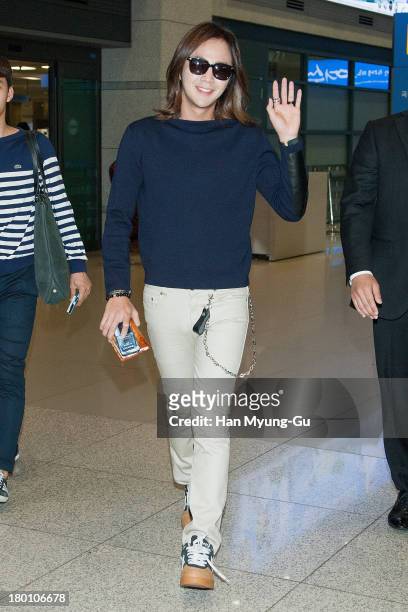South Korean actor Jang Keun-Suk is seen upon arrival at Incheon International Airport on September 8, 2013 in Incheon, South Korea.
