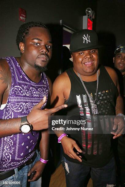 Rappers Arsonal Da Rebel and Fred The Godson attend the Smack/URL MC Battle at Stage 48 on September 8, 2013 in New York City.