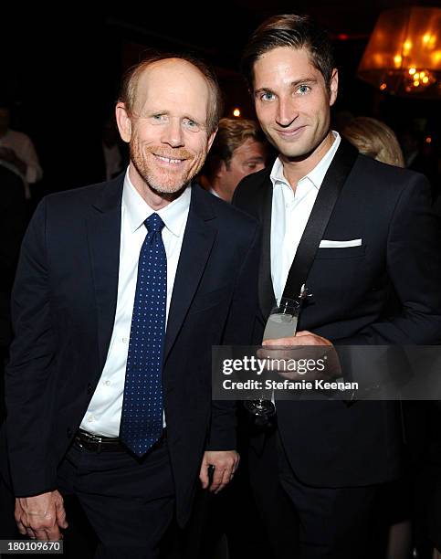 Director Ron Howard and Joe McCanta, Global Brand Ambassador for Grey Goose at the Grey Goose vodka co-hosted party for "Rush" on September 8, 2013...
