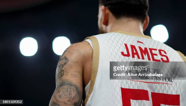 Mike James, #55 of AS Monaco during the Turkish Airlines EuroLeague Regular Season Round 10 match between Baskonia Vitoria Gasteiz and AS Monaco at...