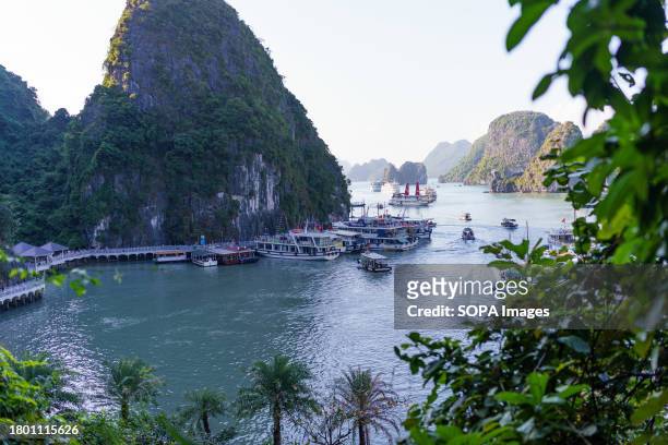 Tourist boats and cruises are seen in the famous Ha Long Bay, one of the most popular tourist hotspots of Vietnam. Vietnam's economy is one of the...