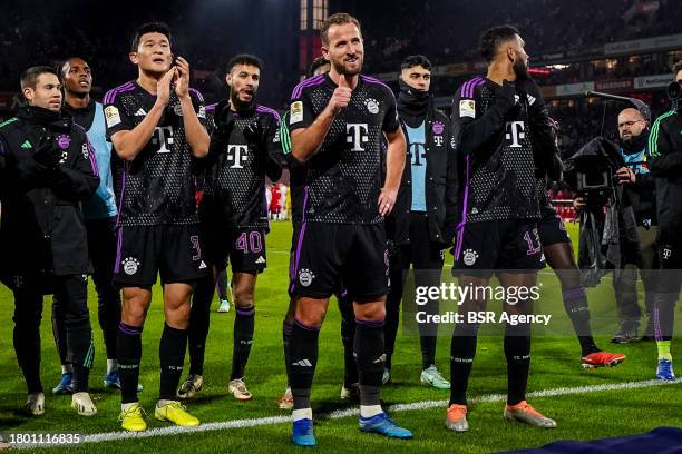 Raphael Guerreiro of FC Bayern Munchen, Mathys Tel of FC Bayern Munchen, Noussair Mazraoui of FC Bayern Munchen, Harry Kane of FC Bayern Munchen,...