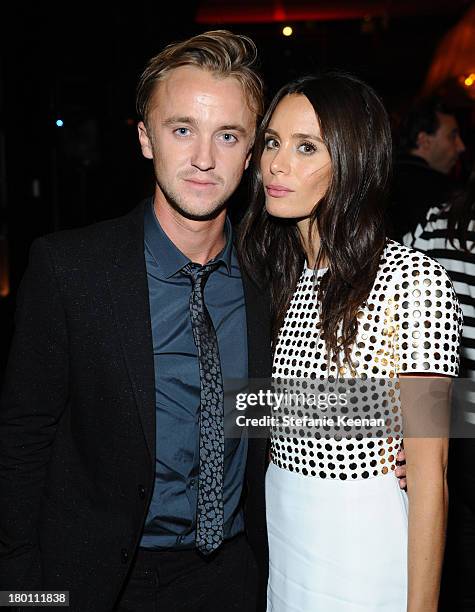 Actor Tom Felton and Jade Olivia at the Grey Goose vodka co-hosted party for "Rush" on September 8, 2013 in Toronto, Canada.