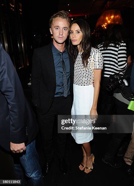 Actor Tom Felton and Jade Olivia at the Grey Goose vodka co-hosted party for "Rush" on September 8, 2013 in Toronto, Canada.