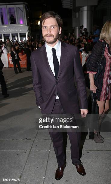 Actor Daniel Brühl attends the 'Rush' premiere during the 2013 Toronto International Film Festival at Roy Thomson Hall on September 8, 2013 in...