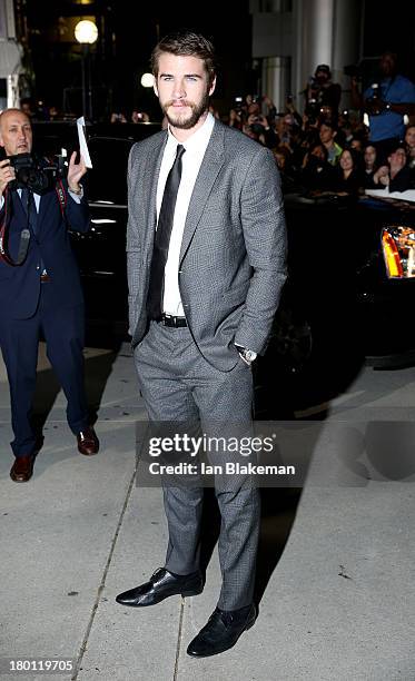 Actor Liam Hemsworth attends the 'Rush' premiere during the 2013 Toronto International Film Festival at Roy Thomson Hall on September 8, 2013 in...