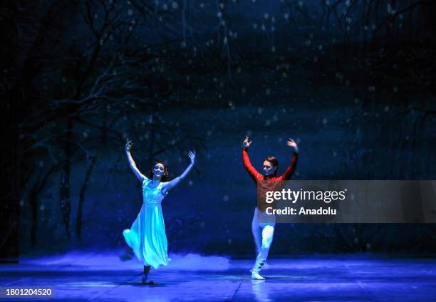 Ballets during the general rehearsal of Nutcracker, written by Pyotr Ilyich Tchaikovsky, rewritten by Alexander Dumas, performed by the Ankara State...