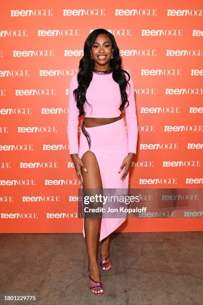 Coco Jones attends Teen Vogue Summit 2023 on November 18, 2023 in Los Angeles, California.