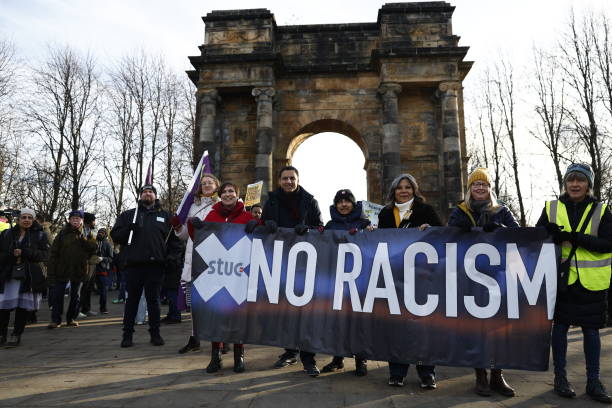 GBR: St Andrew's Day Anti-Racism & Anti-Fascism Rally