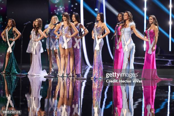 Miss Bahamas Melissa Ingraham, Miss Bahrain Lujane Yacoub, Miss Bulgaria Yuliia Pavlikova, Miss Belgium Emilie Vansteenkiste, Miss Cambodia Sotima...