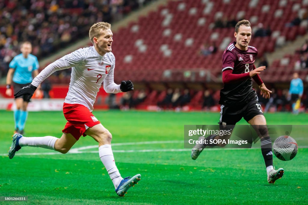 Karol Swiderski of Poland and Eduards Emsis of Latvia are seen in