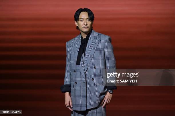 Taiwanese actor Chang Chen arrives at the 60th Golden Horse Film Awards in Taipei on November 25, 2023.
