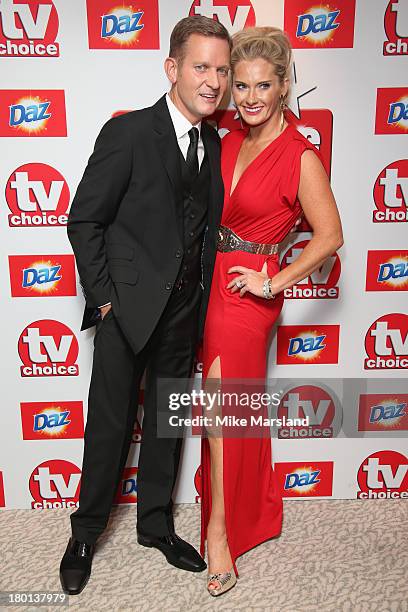 Jeremy Kyle and his wife Kirsty Rowley attend the TV Choice Awards 2013 at The Dorchester on September 9, 2013 in London, England.