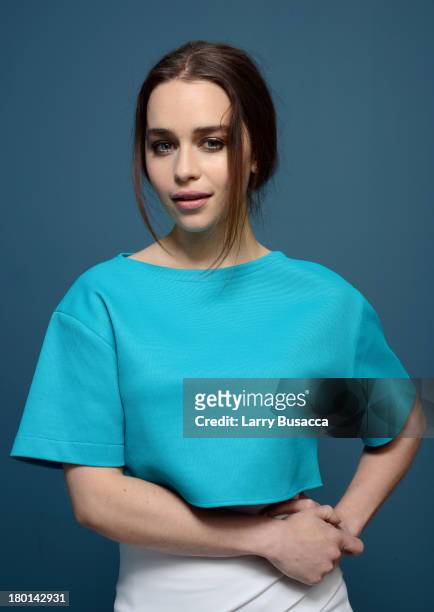 Actress Emilia Clarke of 'Don Hemingway' poses at the Guess Portrait Studio during 2013 Toronto International Film Festival on September 9, 2013 in...