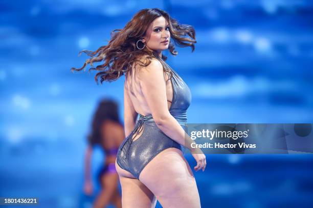 Miss Nepal Jane Dipika Garrett walks onstage during the 72nd Miss Universe Competition at Gimnasio Nacional José Adolfo Pineda on November 18, 2023...