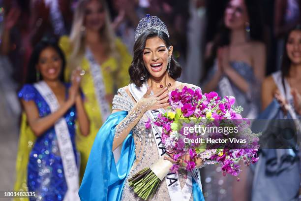 Miss Nicaragua Sheynnis Palacios is crowned as Miss Universe 2023 during the 72nd Miss Universe Competition at Gimnasio Nacional José Adolfo Pineda...