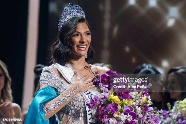 Miss Nicaragua Sheynnis Palacios is crowned as Miss Universe 2023 during the 72nd Miss Universe Competition at Gimnasio Nacional José Adolfo Pineda...