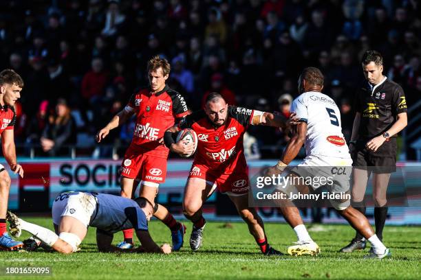 Jean-Baptiste GROS of Toulon during the Top 14 match between Rugby Club Toulonnais and Castres Olympique at Felix Mayol Stadium on November 25, 2023...