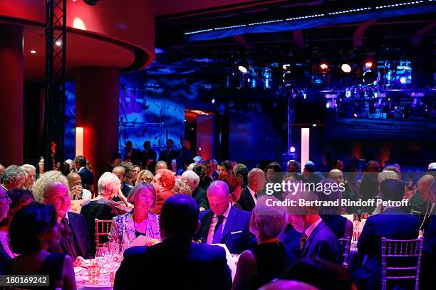 Atmosphere at 'Friends of Quai Branly Museum Society' dinner party at Musee du Quai Branly on September 9, 2013 in Paris, France.