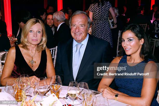 Countess Gerald de Roquemaurel, Christian Langlois Meurinne and Marcia Moukadian attendS 'Friends of Quai Branly Museum Society' dinner party at...
