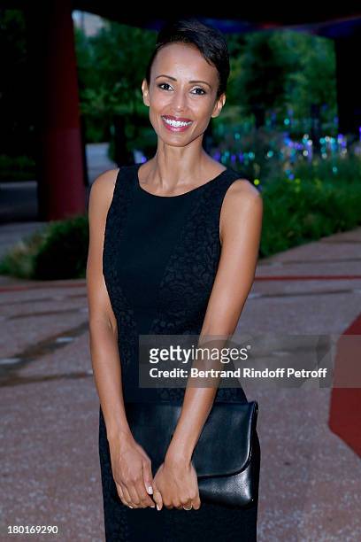 Actress and former Miss France Sonia Rolland attends 'Friends of Quai Branly Museum Society' dinner party at Musee du Quai Branly on September 9,...